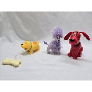 Wendy’s Kids Meal Toys Clifford The Big Red Dog Lot Of 3 Toys- READ INFO
